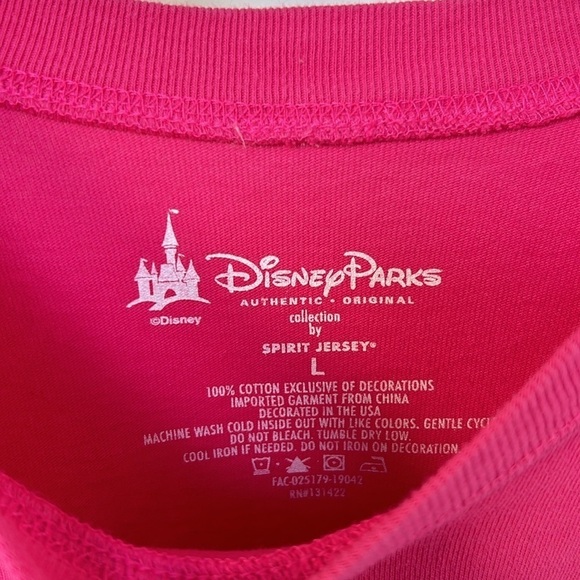 Disneyland Jersey HOT PINK Spirit Long Sleeve size Large Pullover - Picture 5 of 6